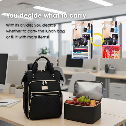3-in-1 Backpack with Included Lunch Bag