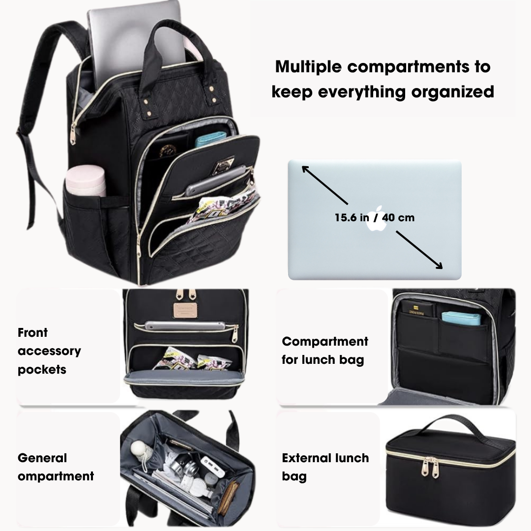 3-in-1 Backpack with Included Lunch Bag