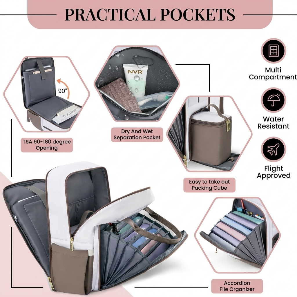 4-in-1 Backpack with Lunch Bag